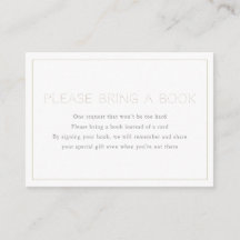 Minimalistische Babydusche Bitte eine Reservekarte