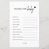 Minimalistische Babydusche für Babyberatungskarte (Vorderseite)