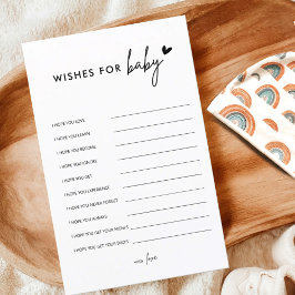 Minimalistische Babydusche für Babyberatungskarte