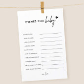 Minimalistische Babydusche für Babyberatungskarte