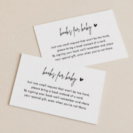 Minimalistische Babydusche für Buchungsanfragen Be Begleitkarte