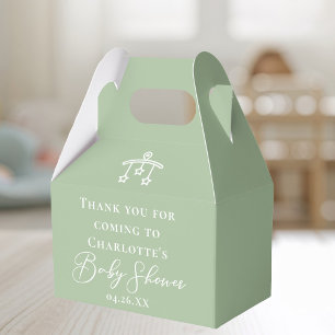 Minimalistische Babydusche für die Babynahrung Geschenkschachtel