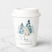 Minimalistische Babydusche Pappbecher (Rückseite)