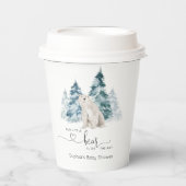 Minimalistische Babydusche Pappbecher (Vorderseite)