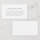 Minimalistische Babydusche-Umschließkarte Begleitkarte (Vorne/Hinten)