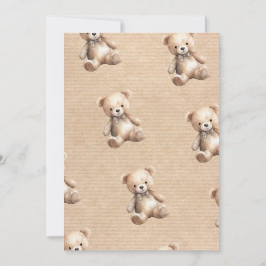 Minimalistische Babydusche | Vorwarnung Einladung (Rückseite)