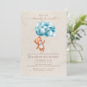 Minimalistische Babydusche | Vorwarnung Einladung (Stehend Vorderseite)