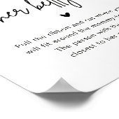 Minimalistische Babydusche wie groß ist ihr Bauchz Poster (Ecke)