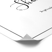 Minimalistische Babydusche Willkommen Poster (Ecke)