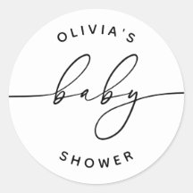 Minimalistische Babyparty. Schwarz-Weiß-Druck Gesc