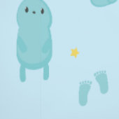 Minimalistische Babysymbole in blau und gelb in bl Tapete (Naht)