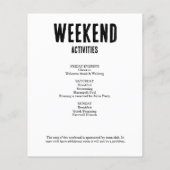 Minimalistische Bachelorette Wochenende Einladung (Rückseite)