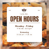 Minimalistische Bäckerei Öffnungszeiten Decals & C Fensteraufkleber (Blatt 2)