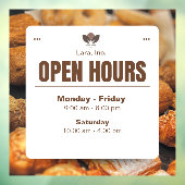 Minimalistische Bäckerei Öffnungszeiten Decals & C Fensteraufkleber (Blatt 3)