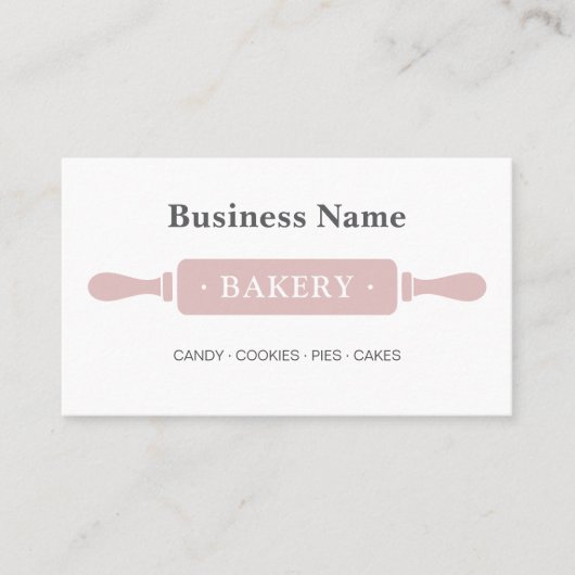 Minimalistische Bäckerei QR Social Media Visitenkarte (Vorderseite)