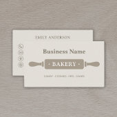 Minimalistische Bäckerei Visitenkarte