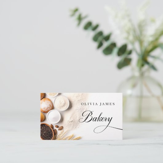 Minimalistische Backwaren Backwaren Konditorei Koc Visitenkarte (Stehend Vorderseite)