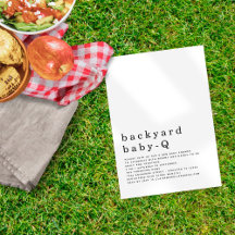 Minimalistische Backyard Baby Q GRILLEN Dusche