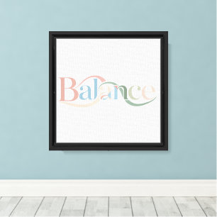 Minimalistische "Balance-Wand-Kunst" - überzogene Leinwanddruck