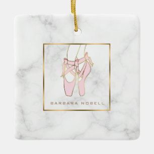 Minimalistische Ballerina-Marmor-Ballett-Pantoffel Keramikornament