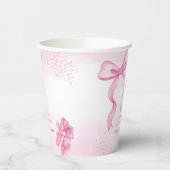 Minimalistische Ballerina Shoes Bow Baby Dusche Pappbecher (Links)