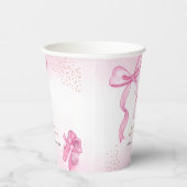Minimalistische Ballerina Shoes Bow Baby Dusche Pappbecher (Rechts)