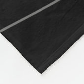 Minimalistische Ballerina und rosa Butterfly Black Fleecedecke (Ecke)