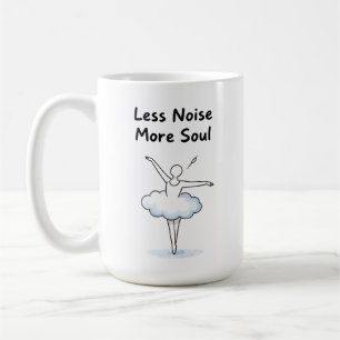 Minimalistische Balletttänzer-Seelen-Zitat-Kunst Kaffeetasse