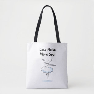 Minimalistische Balletttänzer-Seelen-Zitat-Kunst Tasche