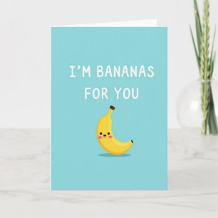 Minimalistische Bananen-Für-Dich-Karte Karte