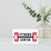Minimalistische Barbell Fitness Personal Trainer Visitenkarte (Stehend Vorderseite)