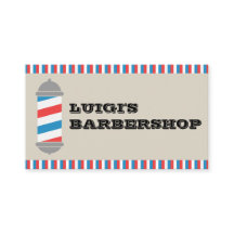 Minimalistische Barbier-Pol-Barbier-Shop-Visitenka