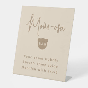 Minimalistische Bärendusche Mama-osa-Bar Sockelschild