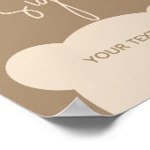 Minimalistische Bärendusche Schnuller Jagd Poster (Ecke)