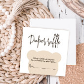 Minimalistische Bärendusche-Windelraffinerie Begleitkarte