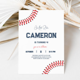 Minimalistische Baseball-Kindergeburtstag-Party Ei Einladung