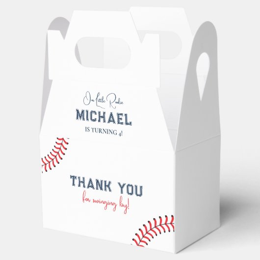 Minimalistische Baseball-Stiches Gable-Geschenkbox Geschenkschachtel (Geöffnet)