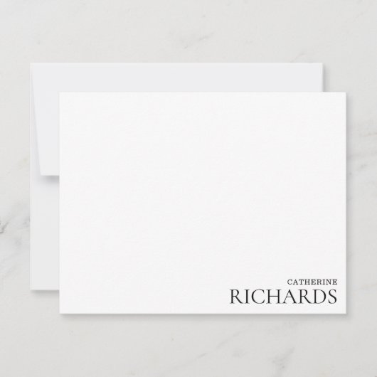 Minimalistische Basistyppografie Mitteilungskarte (Vorderseite)