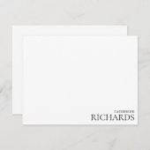 Minimalistische Basistyppografie Mitteilungskarte (Vorne/Hinten)