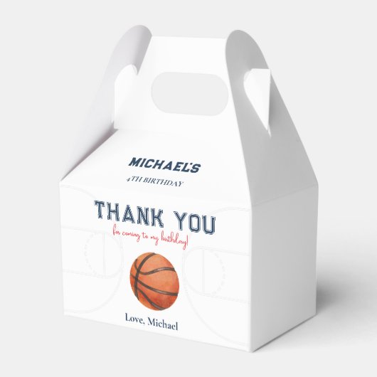 Minimalistische Basketball-Gable-Geschenkboxen Geschenkschachtel (Rückseite)