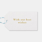 Minimalistische Bäume Frohe Weihnachtsvorlage Geschenkanhänger (Rückseite Horizontal)