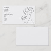 Minimalistische Bäume Visitenkarte (Vorne/Hinten)