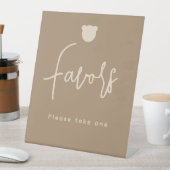 Minimalistische Bear Baby Duwer Favoriten Sockelschild (In Situ)