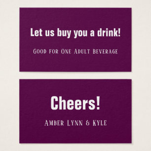 Minimalistische, bearbeitbare Deep Plum Drinks Tic