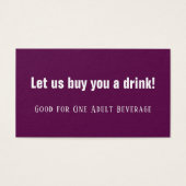 Minimalistische, bearbeitbare Deep Plum Drinks Tic (Vorderseite)