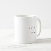 Minimalistische bearbeitbare Farb-Schleife Foto Mu Kaffeetasse (VorderseiteRechts)