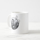 Minimalistische bearbeitbare Farb-Schleife Foto Mu Kaffeetasse (Vorderseite Links)