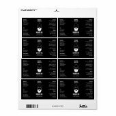 Minimalistische Beard Oil Label Schwarze Produktve (Vorne)