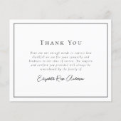 Minimalistische Beerdigung Dankeschön-Karte (Vorderseite)