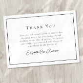 Minimalistische Beerdigung Dankeskarte